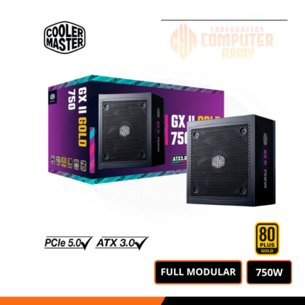 FUENTE COOLER MASTER MWE GOLD 750W V2 80 PLUS GOLD | FULL MODULAR