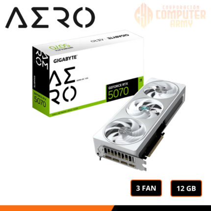 Tarjeta de video GIGABYTE RTX 5070 AERO OC, 12 GB GDDR7