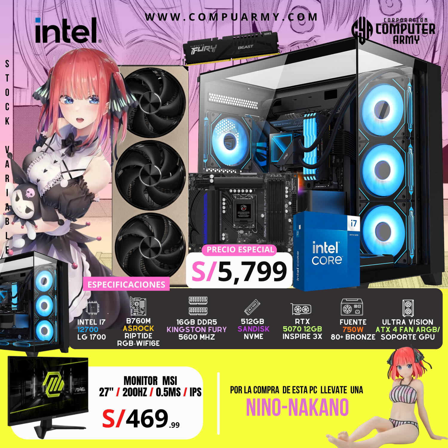 40_20260523_000024_0039 PC WAIFU NINO - INTEL I7 12700 + RTX 5070 12GB - Imagen 1