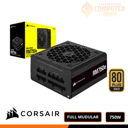 FUENTE DE PODER CORSAIR RM750E 750W 80 PLUS GOLD FULL MODULAR
