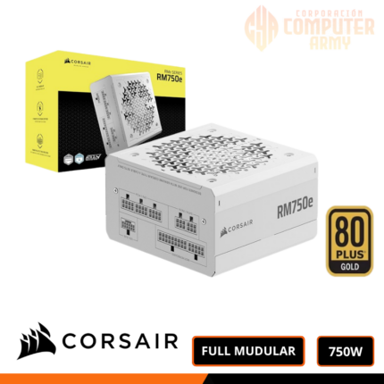 FUENTE DE PODER CORSAIR RM750E WHITE 750W 80 PLUS GOLD FULL MODULAR