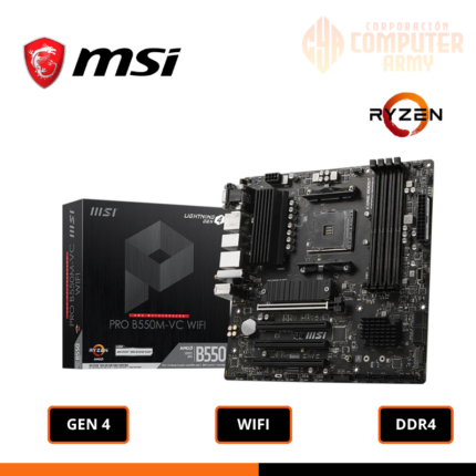 PLACA MSI PRO B550M-VC WIFI AM4 AMD B550 DDR4
