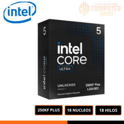 PROCESADOR INTEL CORE ULTRA 5 250KF PLUS 4.20GHZ/5.30GHZ 30MB 18 CORE LGA 1851