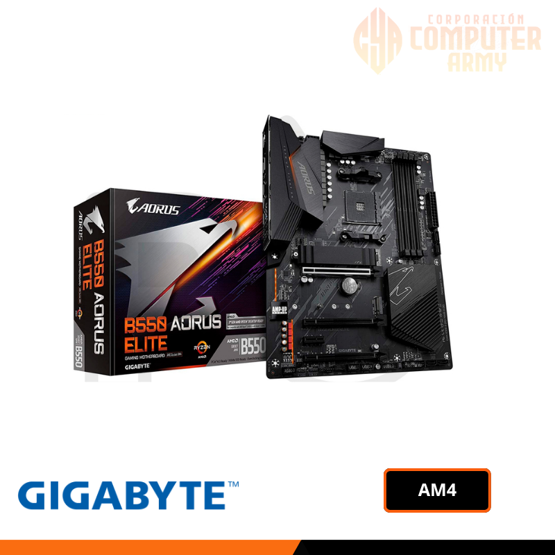 PLACAS (2) PLACA MADRE GIGABYTE B550M AORUS ELITE AX (AM4) (DDR4) - Imagen 1